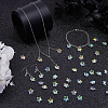 Electroplate Glass Charms GLAA-FH0001-90-4