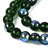 Transparent Electroplate Glass Beads Strands EGLA-Q132-6MM-01A-21-3