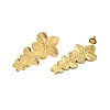 304 Stainless Steel Flower Stud Earrings for Women EJEW-U020-17G-2