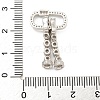 925 Sterling Silver Micro Pave Clear Cubic Zirconia Fold Over Clasps STER-U001-07P-3