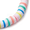 Rainbow Color Disc Handmade Polymer Clay Beaded Stretch Bracelets for Women BJEW-JB10353-01-4
