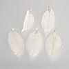 Electroplated Natural Leaf Big Pendants X-IFIN-Q119-03A-1