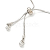 Brass Flat Snake Chains Lariat Necklaces NJEW-P289-13P-4