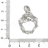 Brass Pendant Cabochon Settings KK-S521-13P-3