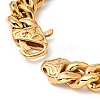 Crystal Rhinestone Coffee Bean Link Chain Bracelet BJEW-E009-01G-4