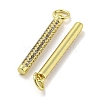 Rack Plating Brass Micro Pave Clear Cubic Zirconia Pendants KK-Q804-23G-2