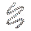 Faceted Rondelle Handmade Electroplate Glass Beads Chains X-AJEW-JB00130-01-2