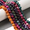 Dyed & Heated Natural Fire Crackle Agate Beads Strands G-P539-C01-04-2