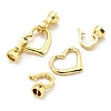 Rack Plating Eco-Friendly Brass Fold Over Clasps KK-F856-05G-2