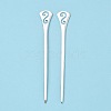 Tibetan Style Alloy Hair Stick Findings OHAR-WH0016-06B-S-1