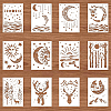 Plastic Drawing Painting Stencils Templates Sets DIY-WH0172-034-4