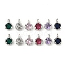 Brass Pave Cubic Zirconia Pendants KK-H204-03P-M-1