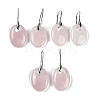 Natural Rose Quartz Dangle Earrings EJEW-C119-04P-06-1