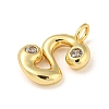 Rack Plating Brass Micro Pave Cubic Zirconia Pendants KK-A200-24G-S-2