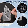 Acrylic Slant Bacl Earring Display Stands EDIS-WH0031-28A-02-4