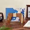 Wood Record Display Stands ODIS-WH0074-03-4