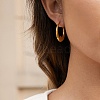 Moon 304 Stainless Steel Hoop Earrings for Women EJEW-L312-01G-2