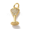 Brass Micro Pave Cubic Pendants KK-U027-07G-03-1