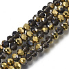 Electroplate Transparent Glass Beads Strands LS-EGLA-A034-T4mm-O22-1
