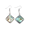 Abalone Shell/Paua Shell Dangle Earrings EJEW-F147-A12-4