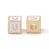 Rack Plating Brass Enamel Beads KK-B060-04G-04U-1