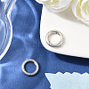 2Pcs 2 Styles 925 Sterling Silver Spring Gate Rings STER-BBC0008-72-4