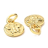 Brass Charms ZIRC-E164-57G-3