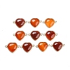 Natural Carnelian Connector Charms G-Q006-06A-G-1
