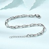 4.5MM 304 Stainless Steel Twisted Oval Link Chain Bracelets for Man and Women SA-CBAB767-17B-P-2