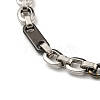 Two Tone 304 Stainless Steel Oval Link Chain Bracelet BJEW-B078-33BP-2