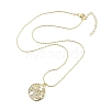 Brass Micro Pave Clear Cubic Zirconia Pendant Necklaces for Women NJEW-M009-04G-A-2