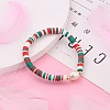 Polymer Clay Heishi Beads Stretch Bracelets BJEW-JB05707-5