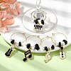 Music Theme Alloy Wine Glass Charms AJEW-JO00245-2