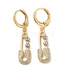 Real 18K Gold Plated Brass Dangle Leverback Earrings EJEW-L269-016G-07-1