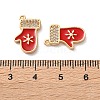 Brass Micro Pave Cubic Zirconia Pendants X1-KK-D420-01G-01-3