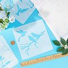 Gorgecraft 2 Sets 2 Styles PET Plastic Hollow Out Drawing Painting Stencils Templates DIY-GF0007-27-3