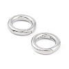 Rhodium Plated 925 Sterling Silver Spring Gate Rings STER-K173-27P-2