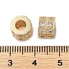 Rack Plating Brass with Cubic Zirconia European Beads KK-M269-17G-3