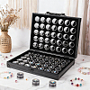 Rectangle Black Aluminum Alloy Organizer Handled Boxes CON-WH0089-254B-4