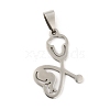 Non-Tarnish 201 Stainless Steel Pendants STAS-D190-09P-1