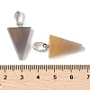 Natural Grey Agate Pendants G-B127-04P-08-3