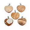 Natural Picture Jasper Pendants G-A281-02P-10-1