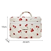 Cherry Printed Cotton Cosmetic Zipper Tote Bags PW-WGB0E56-02-2