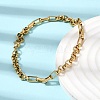 304 Stainless Steel Link Chain Bracelet & Necklace Jewelry Sets SJEW-L199-17G-3