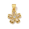Rack Plating Brass Micro Pave Cubic Zirconia Charms KK-C074-64G-02-1