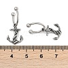 Anchor 316 Surgical Stainless Steel Hoop Earrings EJEW-G416-43AS-5