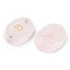 12Pcs 12 Styles Twelve Constellation Natural Rose Quartz Flat Oval Links Connector Charms G-K359-05B-2