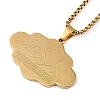 201 Stainless Steel Arabic Elements Cloud Pendant Box Chain Necklaces LS-NJEW-D089-03G-1