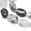 Natura Tourmalinated Quartz/Black Rutilated Quartz Beads Strands G-D0001-19-3