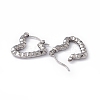 304 Stainless Steel Heart Hoop Earrings for Women EJEW-G314-13P-2